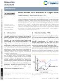 Cover page: Photo-induced phase-transitions in complex solids