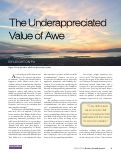 Cover page: The Underappreciated Value of Awe