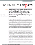 Cover page: Integrative analysis of postharvest chilling injury in cherry tomato fruit reveals contrapuntal spatio-temporal responses to ripening and cold stress