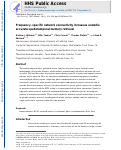 Cover page: Frequency-specific network connectivity increases underlie accurate spatiotemporal memory retrieval