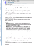 Cover page: Pregnancy exposure to PM2.5 from wildland fire smoke and preterm birth in California.