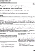 Cover page: Exploring the Association Between Heart Rate Control and Rehospitalization: A Real-World Analysis of Patients Hospitalized with Heart Failure with Reduced Ejection Fraction.