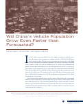 Cover page: Will China's Vehicle Population Grow Even Faster than Forecasted?