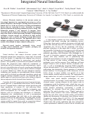 Cover page: Integrated Neural Interfaces