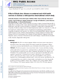 Cover page: Effect of Ebola virus disease on maternal and child health services in Guinea: a retrospective observational cohort study