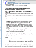 Cover page: Perceived Peer Support and Diabetes Management From Adolescence Into Early Emerging Adulthood