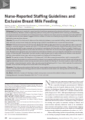 Cover page: Nurse-Reported Staffing Guidelines and Exclusive Breast Milk Feeding