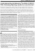 Cover page: Can the Injected Dose Be Reduced in <sup>68</sup>Ga-PSMA-11 PET/CT While Maintaining High Image Quality for Lesion Detection?