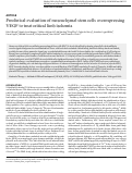 Cover page: Preclinical evaluation of mesenchymal stem cells overexpressing VEGF to treat critical limb ischemia