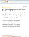 Cover page: A multi-ethnic polygenic risk score is associated with hypertension prevalence and progression throughout adulthood.