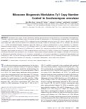 Cover page: Ribosome Biogenesis Modulates Ty1 Copy Number Control in Saccharomyces cerevisiae