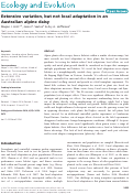 Cover page: Extensive variation, but not local adaptation in an Australian alpine daisy