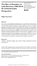 Cover page: The Rise of Outsiders in Latin America, 1980-2010: an Institutionalist Perspective