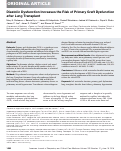 Cover page: Diastolic Dysfunction Increases the Risk of Primary Graft Dysfunction after Lung Transplant