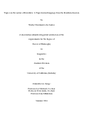 Cover page: Topics on the syntax of Kawahíva: A Tupí-Guaraní language from the Brazilian Amazon