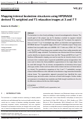 Cover page: Mapping internal brainstem structures using MP2RAGE derived T1 weighted and T1 relaxation images at 3 and 7 T