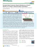 Cover page: Designed Metal-Containing Peptoid Membranes as Enzyme Mimetics for Catalytic Organophosphate Degradation.