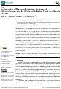 Cover page: Optimization of Naringin Extraction, Synthesis of Dihydrochalcone and Its Effects on Reducing Blood Lipid Levels In Vitro.