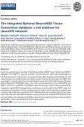 Cover page: The integrated National NeuroAIDS Tissue Consortium database: a rich platform for neuroHIV research