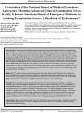 Cover page: Correlation of the National Board of Medical Examiners Emergency Medicine Advanced Clinical Examination Given in July to Intern American Board of Emergency Medicine in-training Examination Scores: A Predictor of Performance?