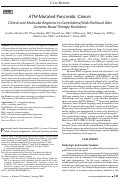Cover page: ATM-Mutated Pancreatic Cancer: Clinical and Molecular Response to Gemcitabine/Nab-Paclitaxel After Genome-Based Therapy Resistance.