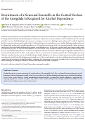 Cover page: Recruitment of a Neuronal Ensemble in the Central Nucleus of the Amygdala Is Required for Alcohol Dependence