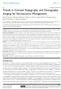 Cover page: Trends in Corneal Topography and Tomography Imaging for Keratoconus Management