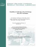 Cover page: Feasibility of Achieving a Zero-Net-Energy, Zero-Net-Cost Homes