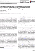 Cover page: Measurement of the inclusive 3-jet production differential cross section in proton-proton collisions at 7 TeV&nbsp;and determination of the strong coupling constant in the TeV&nbsp;range.