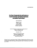 Cover page: The Effect of Organization Size and Structure on Transit Performance and Employee Satisfaction: Intermediate Progress Report