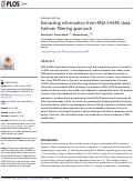 Cover page: Extracting information from RNA SHAPE data: Kalman filtering approach