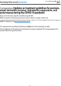 Cover page: Corrigendum: Updates on treatment guidelines for psoriasis, atopic dermatitis (eczema), hidradenitis suppurativa, and acne/rosacea during the COVID-19 pandemic