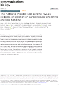 Cover page: The Antarctic Weddell seal genome reveals evidence of selection on cardiovascular phenotype and lipid handling