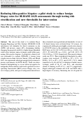 Cover page: Reducing false-positive biopsies: a pilot study to reduce benign biopsy rates for BI-RADS 4A/B assessments through testing risk stratification and new thresholds for intervention.