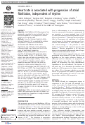 Cover page: Heart rate is associated with progression of atrial fibrillation, independent of rhythm