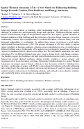 Cover page of Spatial Thermal Autonomy (sTA): A New Metric for Enhancing Building Design Towards Comfort, Heat Resilience and Energy Autonomy