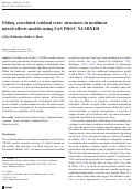 Cover page: Fitting correlated residual error structures in nonlinear mixed-effects models using SAS PROC NLMIXED