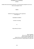 Cover page: Children With Autism Spectrum Disorder: Assessing the Relationship Between Services Received and Quality of Life