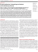 Cover page: Biomineralization: Integrating mechanism and evolutionary history