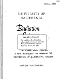 Cover page: THE SCINTILLATION CAMERA: A NEW INSTRUMENT FOR MAPPING THE DISTRIBUTION OF RADIOACTIVE ISOTOPES