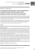 Cover page: A randomized controlled trial to improve engagement of hospitalized patients with their patient portals.