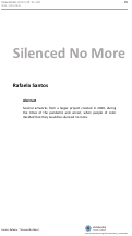 Cover page: Silenced No More
