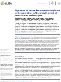 Cover page: Dynamics of nevus development implicate cell cooperation in the growth arrest of transformed melanocytes