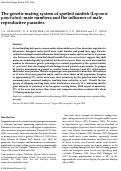 Cover page: The genetic mating system of spotted sunfish (Lepomis punctatus): mate numbers and the influence of male reproductive parasites