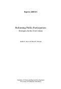 Cover page of Reframing Public Participation: Strategies for the 21st Century