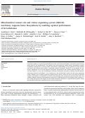 Cover page: Mitochondrial contact site and cristae organizing system (MICOS) machinery supports heme biosynthesis by enabling optimal performance of ferrochelatase