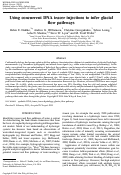 Cover page: Using concurrent DNA tracer injections to infer glacial flow pathways