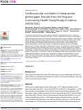 Cover page: Cardiovascular correlates of sleep apnea phenotypes: Results from the Hispanic Community Health Study/Study of Latinos (HCHS/SOL)