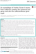 Cover page: An assemblage of Frankia Cluster II strains from California contains the canonical nod genes and also the sulfotransferase gene nodH