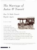 Cover page: The Marriage of Autos and Transit: How to Make Transit Popular Again